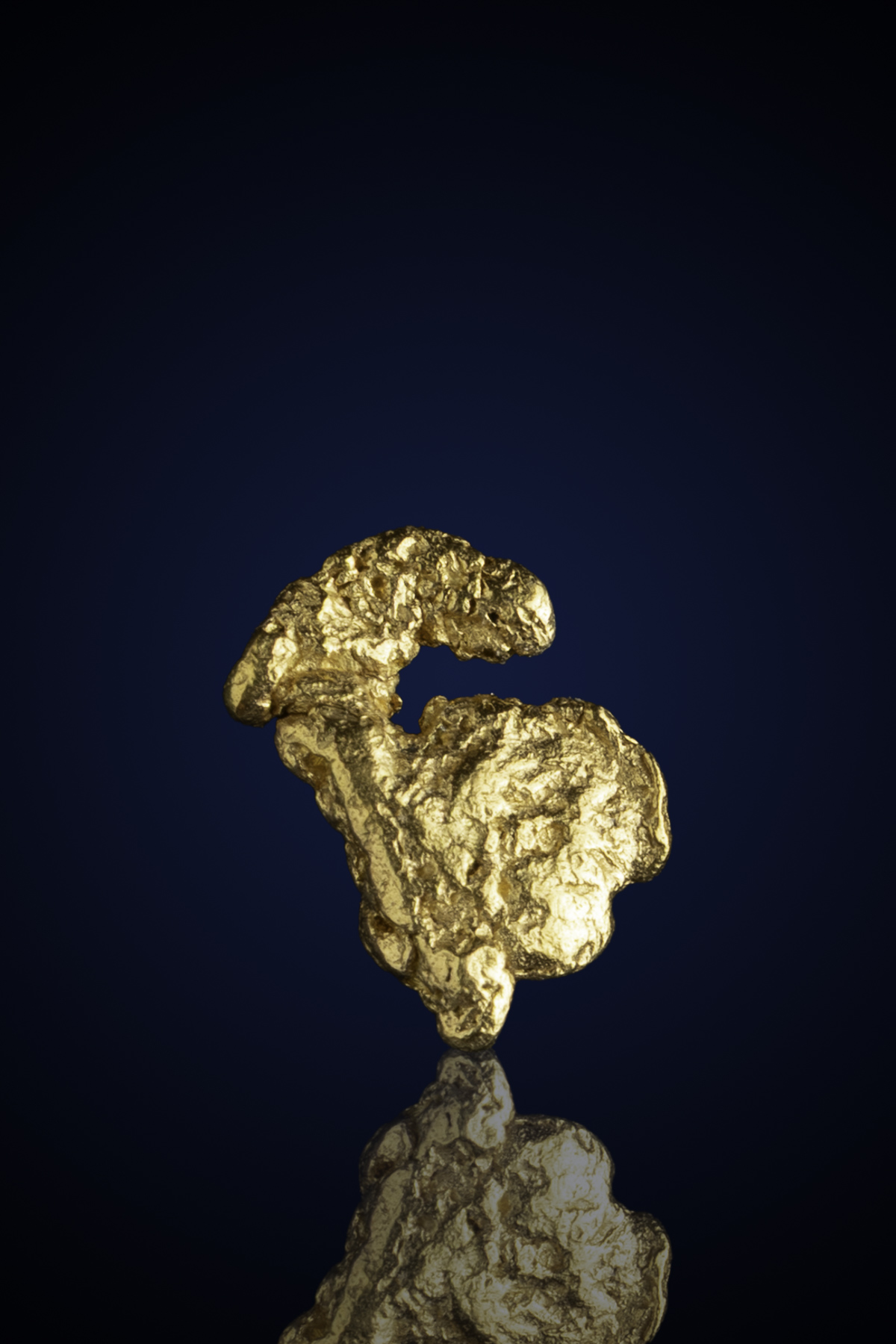 Exceptional, "Hook" Shaped Natural Gold Nugget - CA - 0.72 grams (image for) Exceptional, "Hook" Shaped Natural Gold Nugget - CA - 0.72 grams